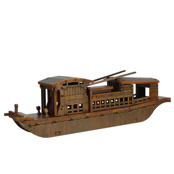 3d Wooden Shaoxing South Lake Red Boat Jigsaw Puzzle