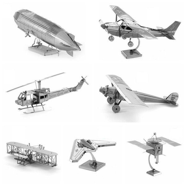 3D Stereoscopic Metal Puzzle Fighter Series Pirate Aircraft Mode