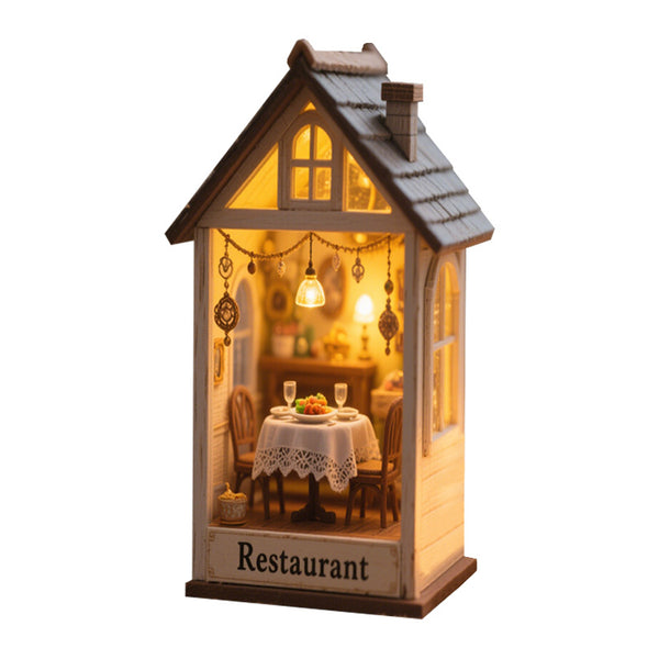 Miniature Bookstand DIY Handicraft Creative Product Model 3D Stereoscopic Wooden Puzzle Building Block Toy