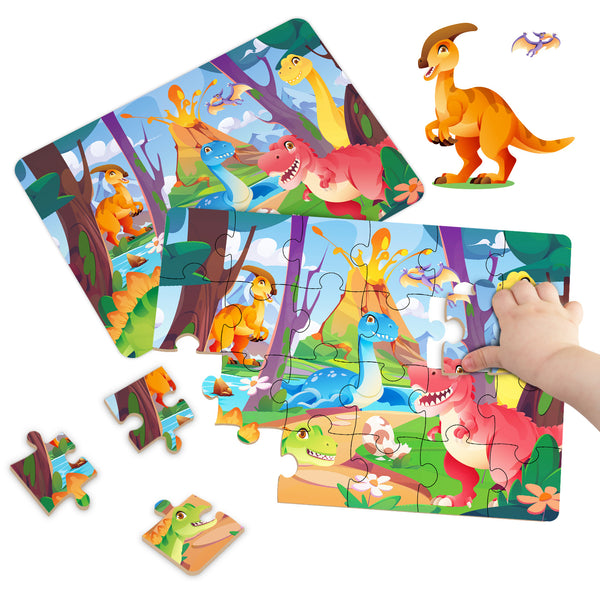 Children's Jigsaw Puzzles, 3-6 Years Old, Early Education, Intelligence, Diy Cartoon Animal, Dinosaur, Ocean Scene Paper Jigsaw Puzzles