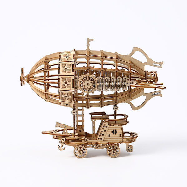 3d Wooden Stereoscopic Puzzle Airship Handcrafted Educational Toy