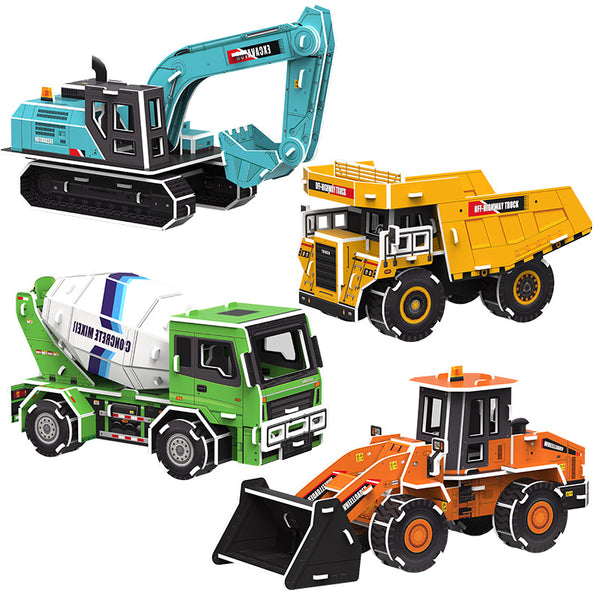 3d Stereoscopic Engineering Vehicle Puzzle Children's Assembly Early Education Building Block Model